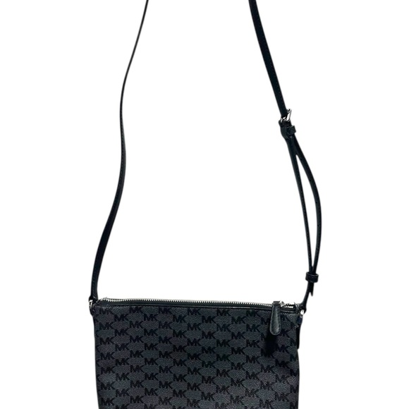Michael Kors Black and gray Crossbody Bag with Signature MK Monogram - Picture 4 of 4